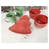 FIESTA TREE, BOWL, MUGS