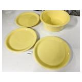 FIESTA OVENWARE, PLATES 10" AND SERVING BOWL