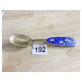 MICHELSEN STERLING ENAMELED CHRISTMAS SPOON