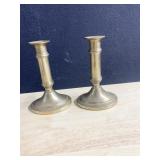 BRASS CANDLE STICKS 5.5" H
