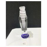 ECKERD GLASS VASE SIGNED 1996 8.5" H WHITE CENTER