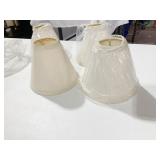 4 CLIP ON LAMP SHADES BEIGE CRï¿½ME COLORED