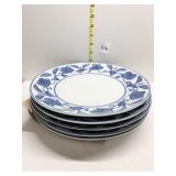 FIVE MORE MOTTAHEDEH BLUE FLORAL PLATES