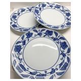MOTTAHEDEH BLUE FLORAL SET OF 6 DINNER PLATES