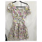 SILK LIKE FLOWER DRESS SEWN IN SLIP