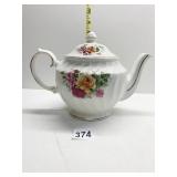 VINTAGE FLORAL ENGLISH TEA POT MARKED