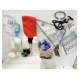 TOOTHBRUSH HOLDER, BAND-AIDS, ESTEE LAUDER