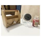 ESQUIRE SHOE CLEANING BOX, COOKIE JAR & YANKEE