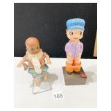 WIND UP DOLL AND FIGURE THAT DROPS PANTS, WALKING