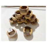 11 WOOD 2 TONE NAPKIN RINGS