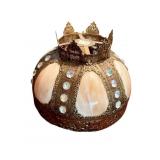 (2) ART DECO BRONZE FILIGREE LAMP SHADES W/