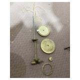 ANTIQUE BRASS HANGING LIGHT FIXTURE PARTS AND