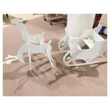 WOODEN SLEIGH WITH REINDEER