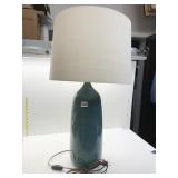 TALL GREEN LAMP WITH SHADE 30"