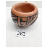 SMALL HAND MADE POTTERY BOWL SIGNED BY ARTIST