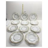 BAVARIAN GOLD TRIMMED RETICULATED SMALL PLATES