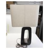 MCM DARK BROWN METAL LAMP WITH MATCHING SHADE 30"