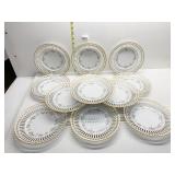 (12) RETICULATED GOLD TRIMMED SALAD PLATES MADE