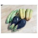 CERAMIC POTTERY EGG PLANT, PEPPERS, ETC., MADE IN