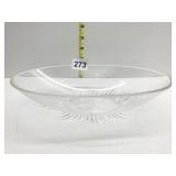CLEAR GLASS STARBURST BOTTOMED DISH