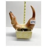 CUTE DASH HOUND TWO-SIDED PLANTER