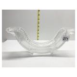 CLEAR GLASS CENTERPIECE DISH