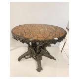 DECORATIVE WOOD TABLE W/ INTERLOCKING WOOD