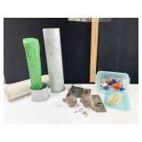 VINTAGE HARDWARE, COLORED LIGHT BULBS