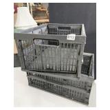 TWO COLLAPSIBLE CRATES