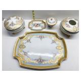 BEAUTIFUL DRESSER ENSEMBLE MARKED FRANCE ROSES &