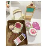 ASSORTED DOLL FURNITURE AND ACCESSORIES