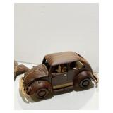 WOODEN CARVED TURTLE & VW BEETLE