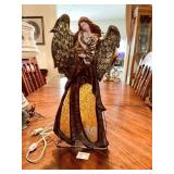 22" H LIGHT UP BASE ANGEL AMBER BASE