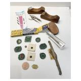 GIRL SCOUT PINS & PATCHES, COMPASS, ZIP FIX