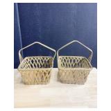 DECORATIVE METAL BASKET MADE IN INDIA, 9"H X 7" W