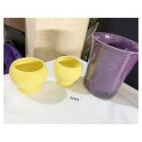 FIESTA PLANTER, POTTERY MUG