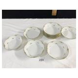 10 HAVILAND LIMOGE GOLD RIM PLATES