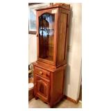 GLASS FRONT CURIO CABINET 68" H X 28" W X 16"D