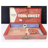 METAL TOOL CHEST W/ SOME TOOLS REMAINING