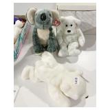 3 TY BEANIE BUDDIES WITH TAGS, EXCELLENT