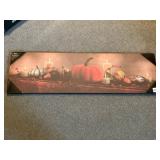 FLICKER CANDLE PICTURE ON CANVAS 10" X 35"