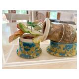 IVORY GRASSHOPPER VASE CARVED FROM 1 PIECE 5" H X