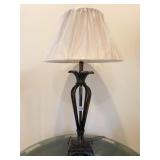 MODERN LAMP 32" H W/ NEW SHADE