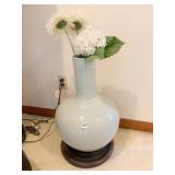 CELADON VASE - DRILLED HOLE ON BASE 24" H X 16" D