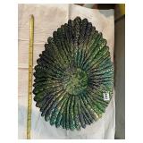 LARGE GREEN EGG-SHAPED DISH