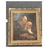 ASIAN WOMAN WHISPERING A SECRET, SIGNED BIZON,