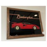 Lamborghini framed car picture