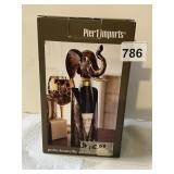PIER ONE IMPORTS ELEPHANT WINE BOTTLE HOLDER
