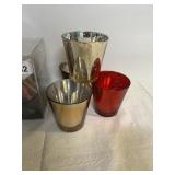 4 VOTIVE CANDLE HOLDERS