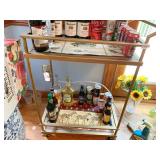 MCM ROLLING SERVING CART WOOD GRAIN TOP